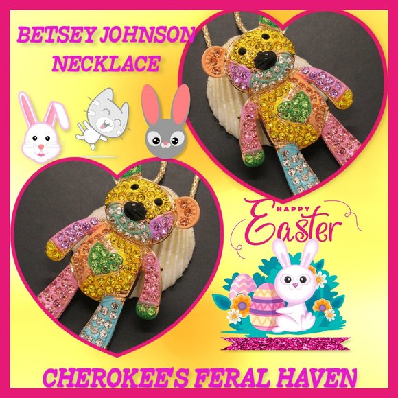 Betsey Johnson Jewelry - Betsey Johnson Patchwork Teddy Necklace